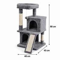 Arbre à chat compact populaire pour condo avec rampe à gratter – Fabricant