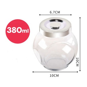 Venta al por Mayor de Frascos de Vidrio Transparente Esféricos de Alta Calidad de 100ml, 480ml y 750ml Personalizables para Almacenamiento de Nueces y Condimentos <span class=keywords><strong>en</strong></span> <span class=keywords><strong>la</strong></span> <span class=keywords><strong>Cocina</strong></span> - Product Image 1