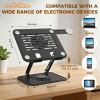 Support de bureau ergonomique rotatif à 360 degrés Charmount de haute qualité pour ordinateur portable