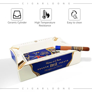 Cenicero de cigarros de cerámica conmemorativo de gran capacidad cuadrado de lujo CIGARLOONG con caja de regalo - Product Image 2