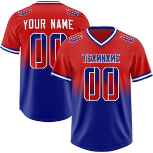 Camiseta de Fútbol Personalizada con Nombre y Número, Sublimada, Cuello en V, Absorbe la Humedad, Unisex, para Adultos, Equipo de Fútbol Americano - Product Image 1