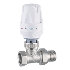 Vanne de régulation de température automatique Bridge Shield, vanne thermostatique en laiton nickelé 59 pour radiateur, chauffage de l'eau - Product Image 4