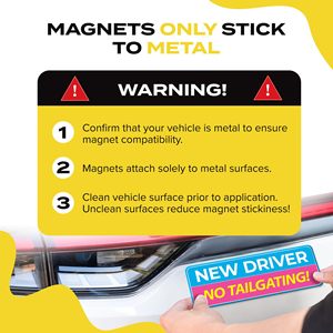 Pegatina Magnética Personalizada para Coche, Señal de Advertencia Reflectante, Calcomanía de Visibilidad Trasera para Carrocería - Product Image 5