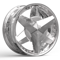 R18 18 18 pouces 5X112 alliage 2 pièces répliques forgées jantes chromées blanches pour Chevy Kia K5 Audi Rotor A6 C6 Bmw X3