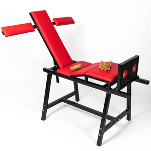 Chaise de bondage BANSEY avec supports en bois, lit de contention inclinable, Fesselstuhl, Chaise de bondage en acier au carbone, Love chair - Product Image 2