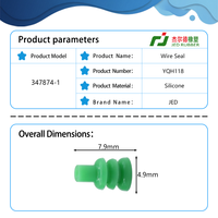 Joints d'étanchéité en silicone pré-grasés verts 347874-1 de qualité OEM pour entrée de câble unique pour boîtier de connecteur automobile