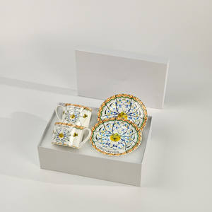 Meilleures ventes de la collection de luxe européenne Sun, ensemble de salle à manger, tasses à thé et soucoupes en céramique - Product Image 4