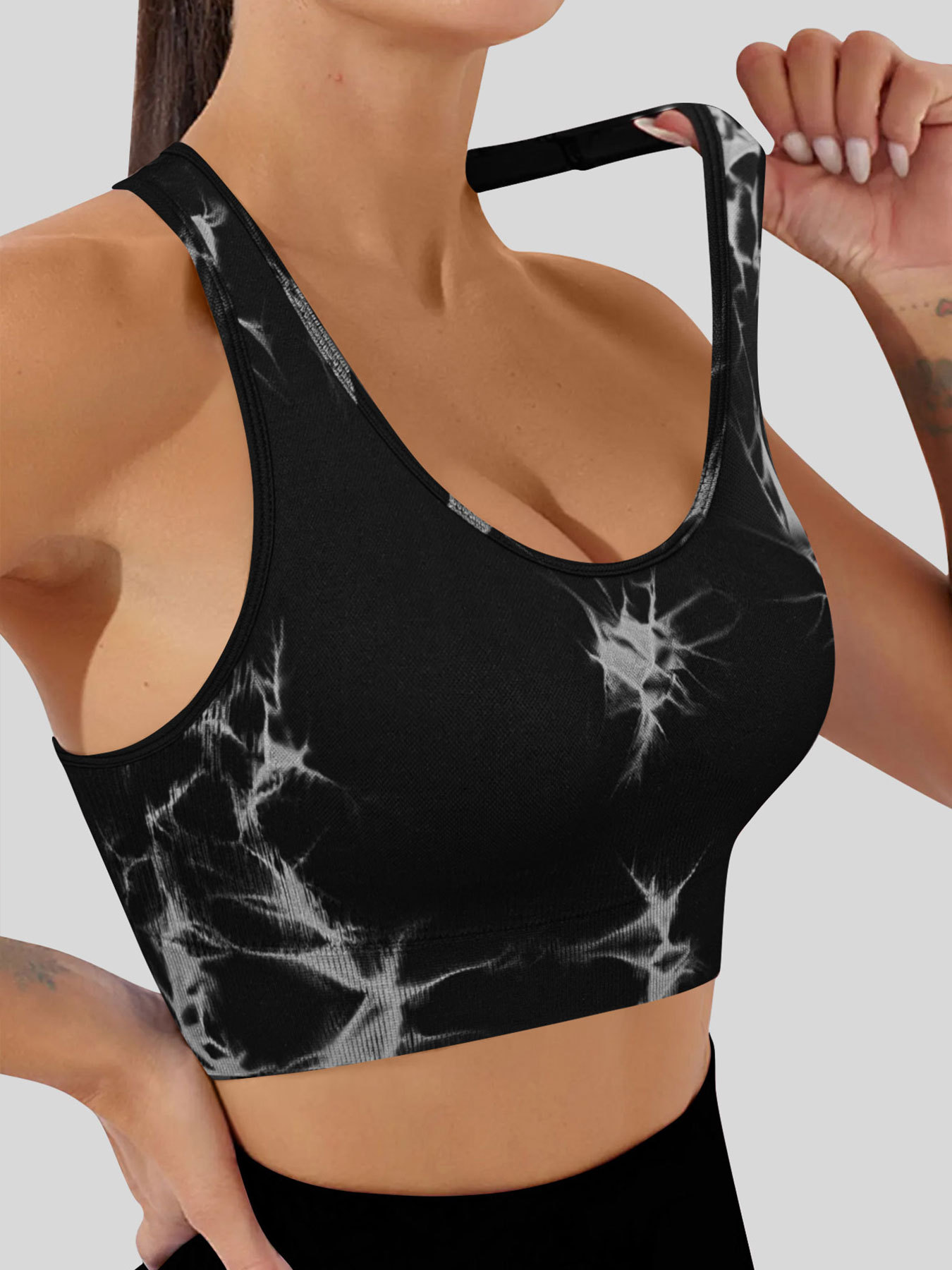 Tie-dye bianco e nero