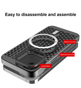 เคสโทรศัพท์โลหะสำหรับ iPhone 15 14 13 12 11, เคสระบายความร้อนด้วยแรงกระแทก - Product Image 4