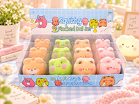 Jouets Squishy en PU en forme d'animaux mignons et dodus, doux, à remontée lente, anti-stress, vente en gros, directement de l'usine, personnalisation OEM ODM
