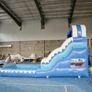 Tobogán Acuático Inflable de Doble Carril Blue Wave con <span class=keywords><strong>Piscina</strong></span> de Chapoteo (Grado Comercial) - Product Image 4