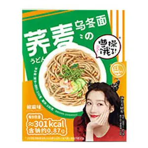 Udon Noodle Non-Gmo Fibra dietética Low Carb Wudon Noodle Aceite de cebolla Pavo Pimienta Sabores Fideos ramen frescos