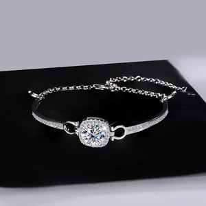Hot Sterling Fine Jewelry 925 Silver <strong>Infinity</strong> <strong>Bracelet</strong> with 1ct Moissanite Diamond <strong>Bracelet</strong> Light Luxury Gift for Men Women Gift - Product Image 2