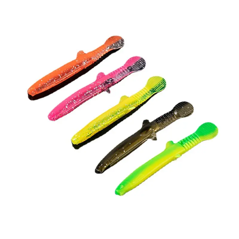 CSATSOON nuovo 75mm 2.2g 18 pz/borsa Loach simulazione Soft Bait Soft Fish Body Musky Worm esche da pesca in plastica morbida richiamo morbido