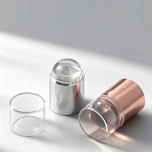Mini <span class=keywords><strong>tampon</strong></span> à ongles en <span class=keywords><strong>silicone</strong></span> transparent avec raclette – Kit de tamponnage transparent pour transfert d'images précis pour <span class=keywords><strong>manucure</strong></span> française - Product Image 5