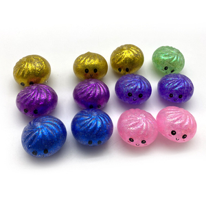 5cm Mini Glitter Squishy Dumpling Colorful Soft Hand Stress Relief Steamed Box Dumpling Stress <b>Balls</b> Toy Stress Relief Dough Bun - Product Image 4