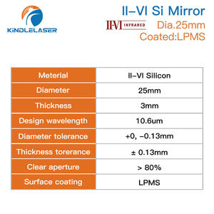 Dia de alta calidad de. 19/20/25/30/38mm Thk 3mm para cabezal de lente de tubo láser Co2 piezas de repuesto de corte láser - Product Image 3