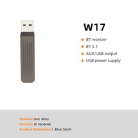 Receptor Bluetooth para coche Adaptador inalámbrico Bluetooth Aleación de zinc Aux USB Túnel dual Audio Manos libres Plug and Play Micrófono incorporado