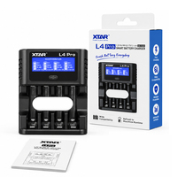 Chargeur de batterie intelligent universel XTAR L4 Pro à 4 emplacements pour piles AA AAA Ni-MH 1,5V Li-ion, 5V 2A, personnalisé par le fabricant