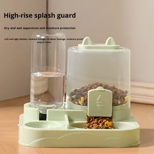 Mangkuk pemberi makan hewan peliharaan otomatis, mangkuk ganda ramah lingkungan, mangkuk plastik kucing dan anjing dengan Dispenser air langsung - Product Image 4