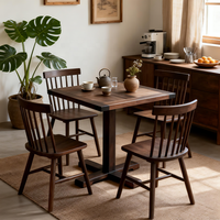 Tables de restaurant Wabi Sabi, table basse carrée en bois, table carrée détachable pour café, salle à manger