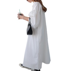 Robe longue ample à manches lanternes style <span class=keywords><strong>japonais</strong></span> pour <span class=keywords><strong>femme</strong></span>, décontractée, en coton, pour l'automne, fabrication OEM - Product Image 5