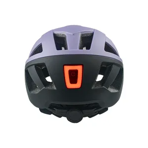 Helm sepeda balap cetakan terintegrasi Pc untuk pria wanita, helm sepeda dengan lampu Led yang dapat dilepas, helm sepeda perkotaan dengan Visor
