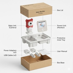 KT-905SB 2.8 Inch <b>IPS</b> Screen Video Baby Monitor 720P HD Night Vision Two Way Audio Smart Nanny <b>Camera</b> - Product Image 3