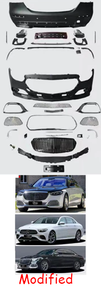 Kit Carrozzeria Completo Stile <span class=keywords><strong>Maybach</strong></span> per <span class=keywords><strong>Mercedes</strong></span> W213 2021: Paraurti Anteriore + Griglia + Diffusore Posteriore - Product Image 3