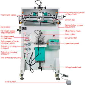 Máquina de serigrafía monocromática para botellas de plástico 3050, impresora de seda semiautomática de cama plana 3050HPV con mesa de vacío mejorada - Product Image 3