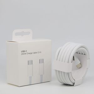 240W Type C to Type C <b>Cable</b> For Macbook Charger 2M 240W Fast <b>Charging</b> Type C Charger For iPhone iPad Macbook cargador iphone - Product Image 2