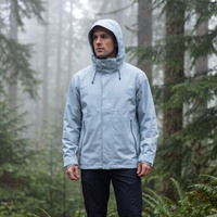 Veste coupe-vent unisexe longue, imperméable et respirante avec fermeture éclair et capuche, designs tendance, stock d'usine disponible