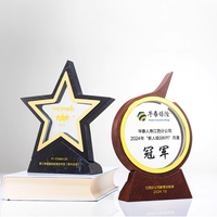 Trophée personnalisé en marbre cristallin avec cadre, récompense de prestige pour réunion annuelle, souvenir unique, décoration de bureau