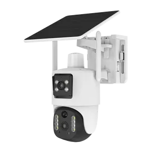 V380 BP5 4G 태양열 이중 렌즈 심 카드 2023 새로운 디자인 파노라마 스마트 홈 보안 시스템 IP CCTV 풀 컬러 밤