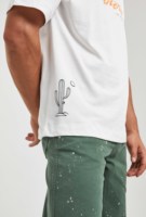 T-shirt unisexe en jersey de coton coupe classique col rond motif cactus – Style unique décontracté pour homme – Imperio Shop – Blanc – Manches courtes – Respirant