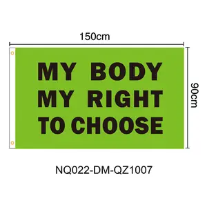 Impermeable My Body My Choice Flag Feminismo Bandera de derechos de las mujeres Pro Women Pro Choice Flag, personalización de bandera, banderas personalizadas 3x5