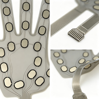 Sensor de Película Delgada FSR de Alta Precisión (0.1%) y Gran Área AR-R509, Plug and Play/Terminal de Soldadura para Detección de Fuerza en Agarre de Palma de Robot