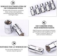 Juego de Llaves de Tubo Profesional de 53 Piezas con Puntas Métricas, Barra de Extensión y Estuche de Almacenamiento para Reparación de Automóviles y Uso Doméstico