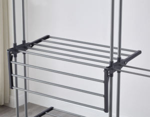 Tendedero de Ropa Plegable Vertical de Metal Desmontable, Tendederos Retráctiles con Zapatero, Diseño Funcional <span class=keywords><strong>ISA</strong></span>-M6033C - Product Image 4