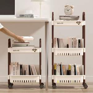 รถเข็นเก็บของพลาสติก2/<span class=keywords><strong>3</strong></span>/4ชั้นพร้อมลิ้นชักและล้อลากอเนกประสงค์สำหรับงานซักรีดในห้องน้ำ - Product Image 2