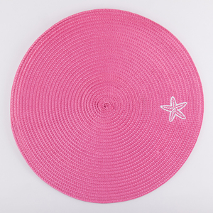 แผ่นรองจานทรงกลมแผ่นรองจานลายปลาดาวปักผ้า PP สำหรับใส่อาหารเป็นมิตรกับสิ่งแวดล้อม - Product Image 6