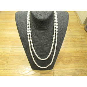 Cultured Pearl Sweater Chain 7-8mm AA Grade Round Freshwater Pearl <b>Long</b> <b>Necklace</b> Women's Everyday Wear Multi-Strand 90cm 100cm - Product Image 3