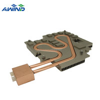 Plaques froides en aluminium pour serveur IA avec tuyauterie en cuivre, dissipateur thermique à refroidissement liquide perforé, dissipateur à ailettes refroidi par eau pour centre de données
