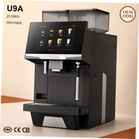 Machine à expresso commerciale U9 à écran tactile, avec double moulin intégré, OEM pour les chaînes de magasins de proximité et les cafés