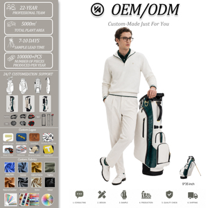 Manufacturer Personalized Custom Logo Professional Waterproof Lightweight Durable 6 Way PU <strong>Leather</strong> Hybrid <strong>Golf</strong> Stand <strong>Bag</strong> for Men - Product Image 1