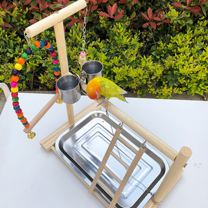 Verkoop Houten Vogel Speeltuin Vogel Staat Voor Papegaaien Parkiet Speeltuin Vogel Spelen Stand Papegaai Stand Valkparkiet Speeltuin - Product Image 1