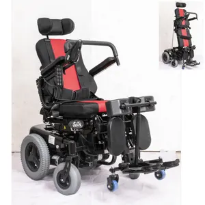 高速越野全地形电动站立斜躺式残疾人轮椅