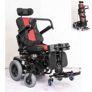 Silla de ruedas para discapacitados reclinable de pie eléctrica motorizada todoterreno de alta velocidad - Product Image 1