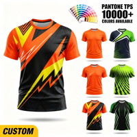 T-shirt à manches courtes pour homme avec impression graphique par sublimation ODM personnalisée, impression 3D sur toute la surface pour maillot de sport
