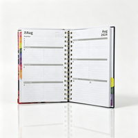 Carnet de notes à spirale personnalisé avec logo imprimé, motif floral, couverture en papier A5 A6 B5, agenda, cadeau promotionnel, vente en gros, 80 feuilles